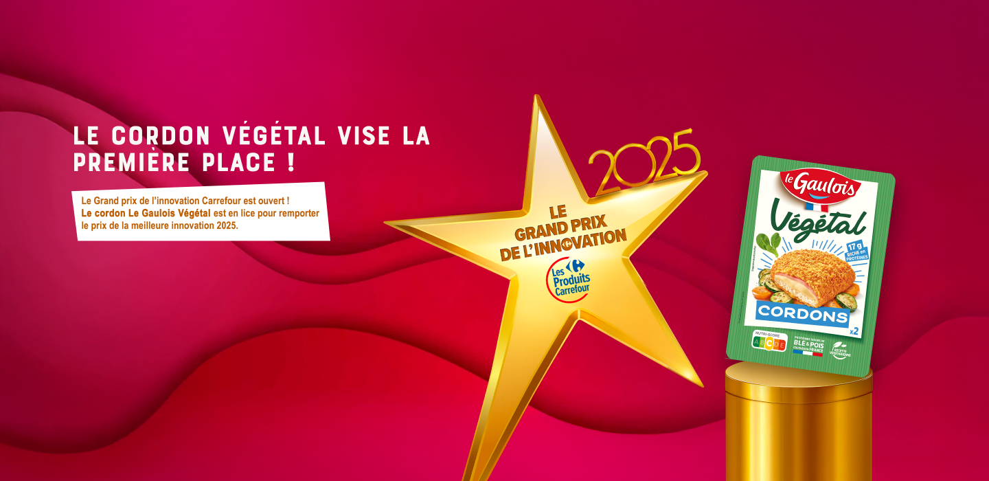 Trophée du Grand prix de l'innovation par Carrefour pour le cordon végétal Le Gaulois