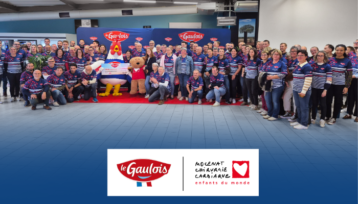 Rassemblement des salariés Le Gaulois ayant participé au projet de sauver 2 enfants