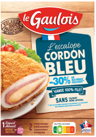 Visuel pack du cordon Bleu -30% de matières grasses Le Gaulois
