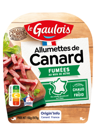 Visuel pack des allumettes de canard fumées au bois de Hêtre Le Gaulois