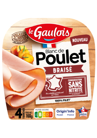 Visuel pack du blanc de poulet braisé 100% filet Le Gaulois