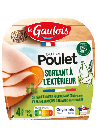 Visuel pack du blanc de poulet Sortant à l'Extérieur Le Gaulois