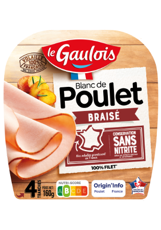 Visuel pack du blanc de poulet braisé 100% filet Le Gaulois