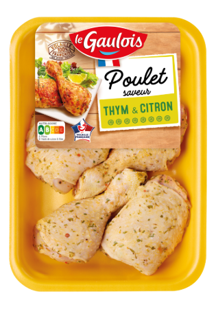 Visuel pack des cuisses de poulet saveur Thym & Citron Le Gaulois