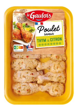 Visuel pack des ailes de poulet saveur Thym & Citron Le Gaulois