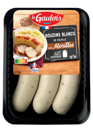Visuel pack des boudins blancs de volaille aux morilles Le Gaulois