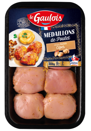 Visuel pack des Médaillons de poulet Cèpes Le Gaulois