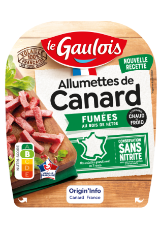 Visuel pack des allumettes de canard fumées au bois de Hêtre Le Gaulois