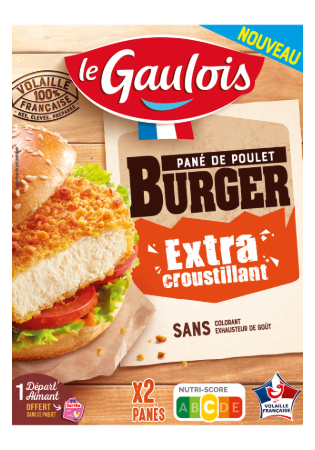 Visuel pack des Panés Burger Extra Croustillant Le Gaulois