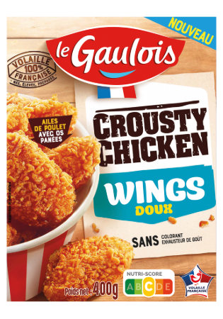 Visuel pack des Crousty Chicken Wings Doux Le Gaulois