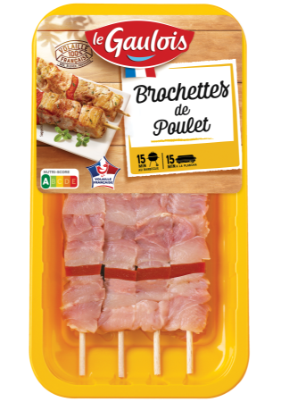 Visuel pack des brochettes de poulet Le Gaulois