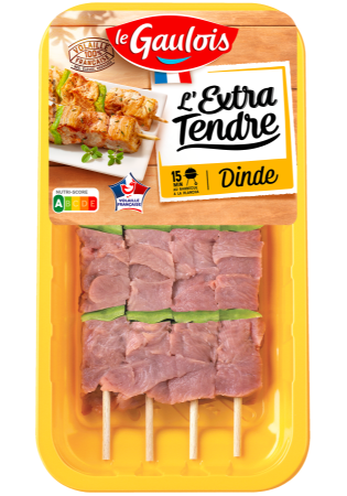 Visuel pack des brochettes de dinde extra tendre Le Gaulois