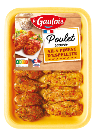 Visuel pack des ailes de poulet ail et piment d'Espelette Le Gaulois