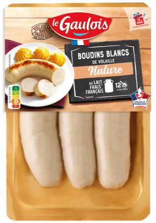 Visuel pack des boudins blancs de volaille nature Le Gaulois