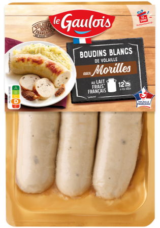 Visuel pack des boudins blancs de volaille aux morilles Le Gaulois