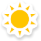 Pictogramme d'un soleil pour les anecdoctes météo sur le Tour de France