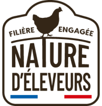 Logo Nature d’Éleveurs, démarche d’élevage durable du groupe LDC pour ses volailles françaises élevées en poulailler