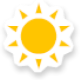 Pictogramme d'un soleil pour les anecdoctes météo sur le Tour de France