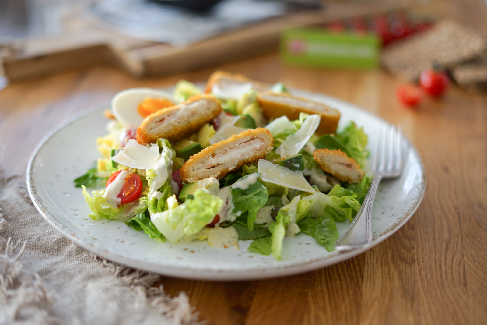 Salade Caesar végétarienne croustillante