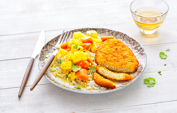 Curry Japonais et pané soja et blé - Le Gaulois